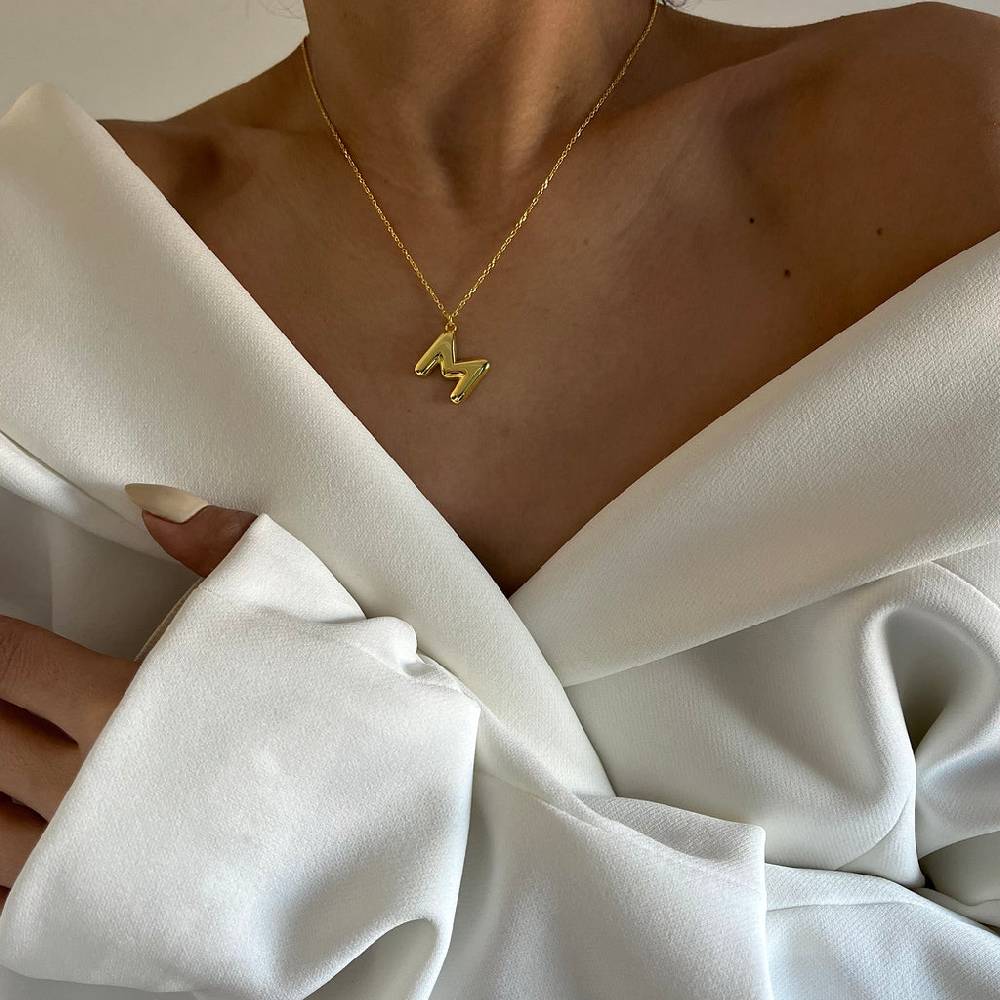 Kardelen Babs Buchstaben Halskette - 925 SILBER