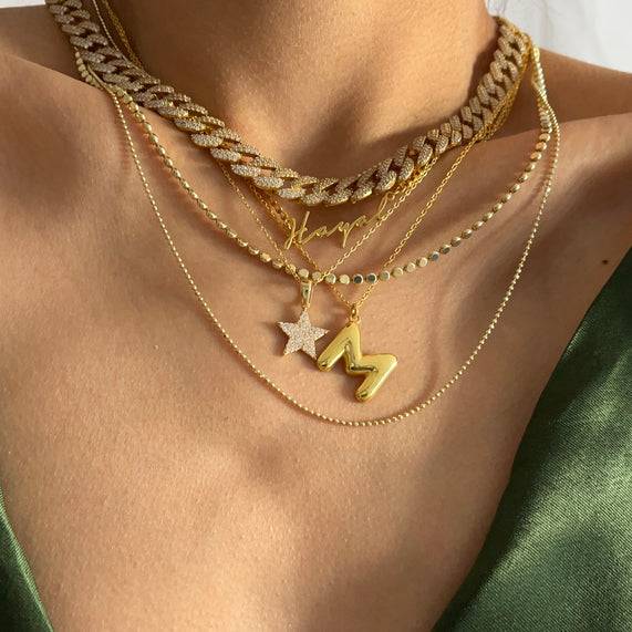 Kardelen Babs Buchstaben Halskette - 925 SILBER