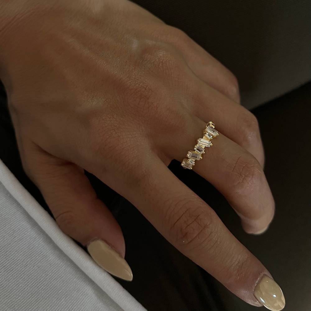 Kardelen BAGUETTE SHIFT RING - 925 SILBER