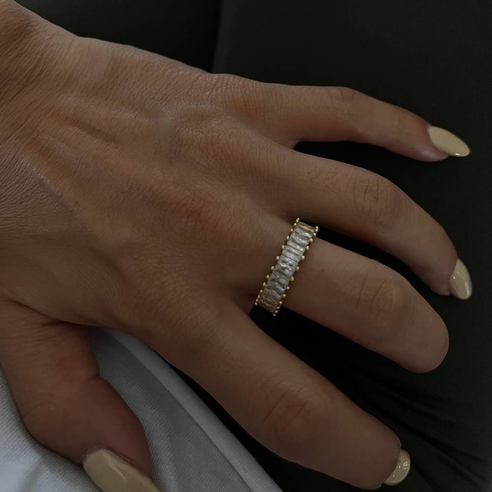 Kardelen Baguette Stones Ring - 925 SILBER
