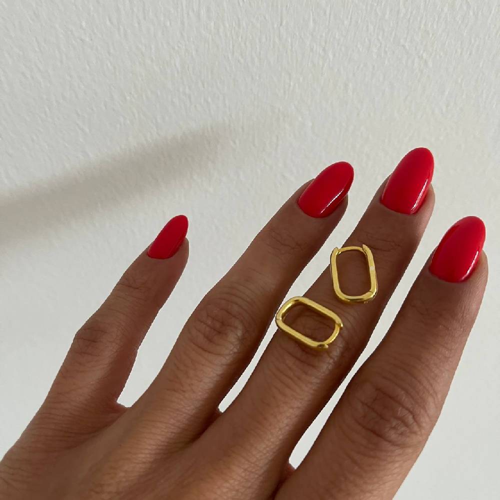 Kardelen BASIC OVALE OHRRINGE - 925 SILBER