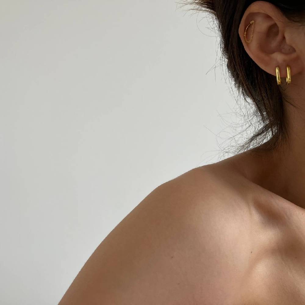 Kardelen BASIC OVALE OHRRINGE - 925 SILBER