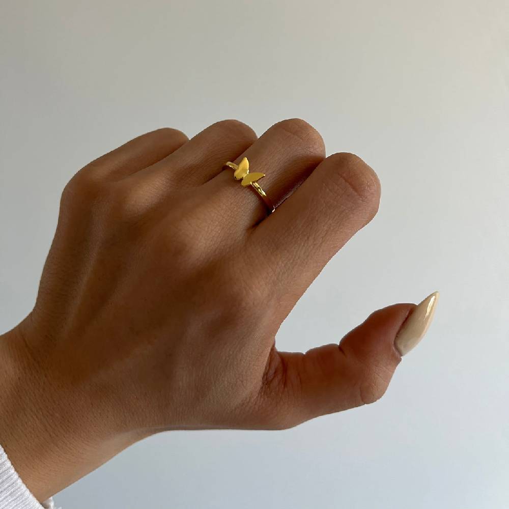 Kardelen Basic Schmetterling Ring - 925 SILBER