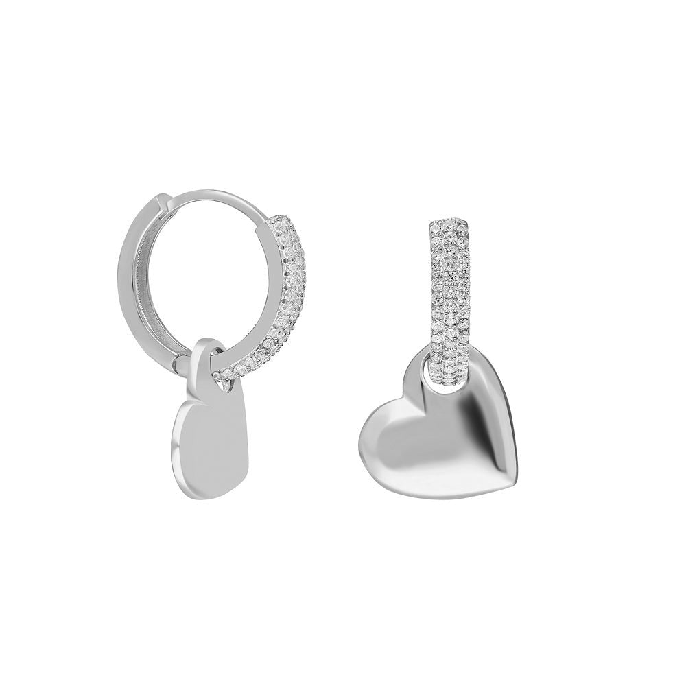 Kardelen Big Herz Zirkonia Ohrring - 925 SILBER