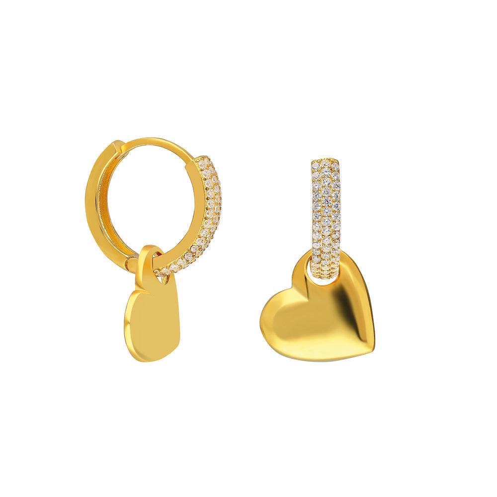 Kardelen Big Herz Zirkonia Ohrring - 925 SILBER