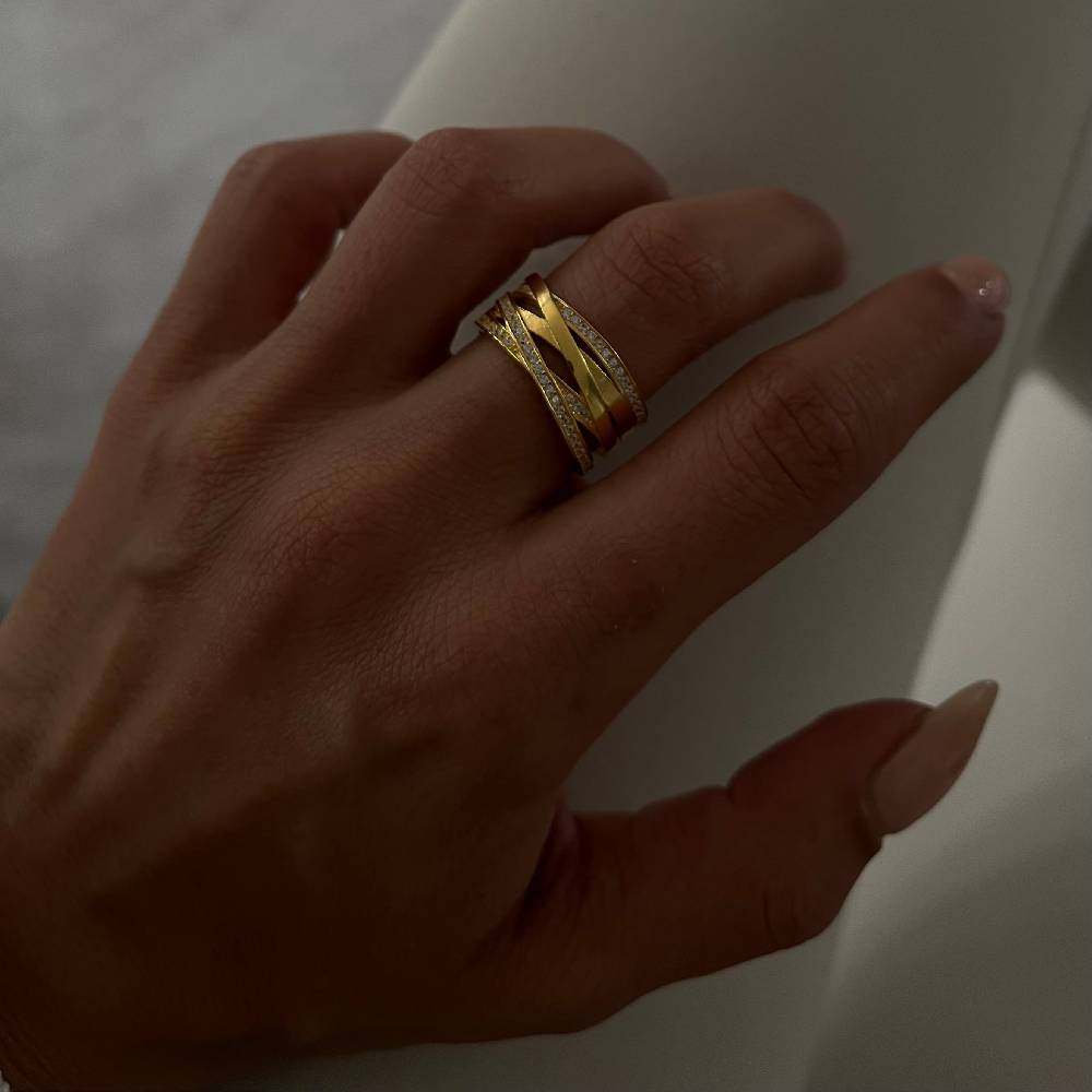 Kardelen Big Shaylee Zirkonia Ring - 925 SILBER