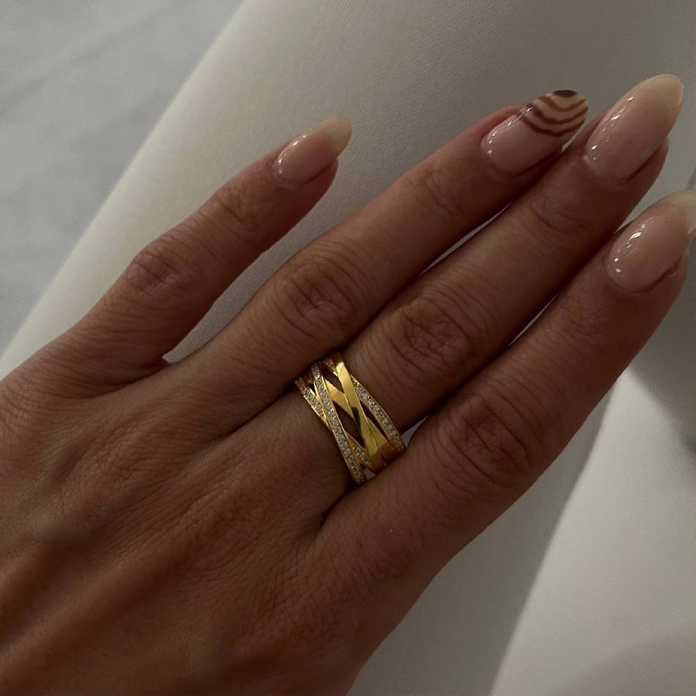 Kardelen Big Shaylee Zirkonia Ring - 925 SILBER