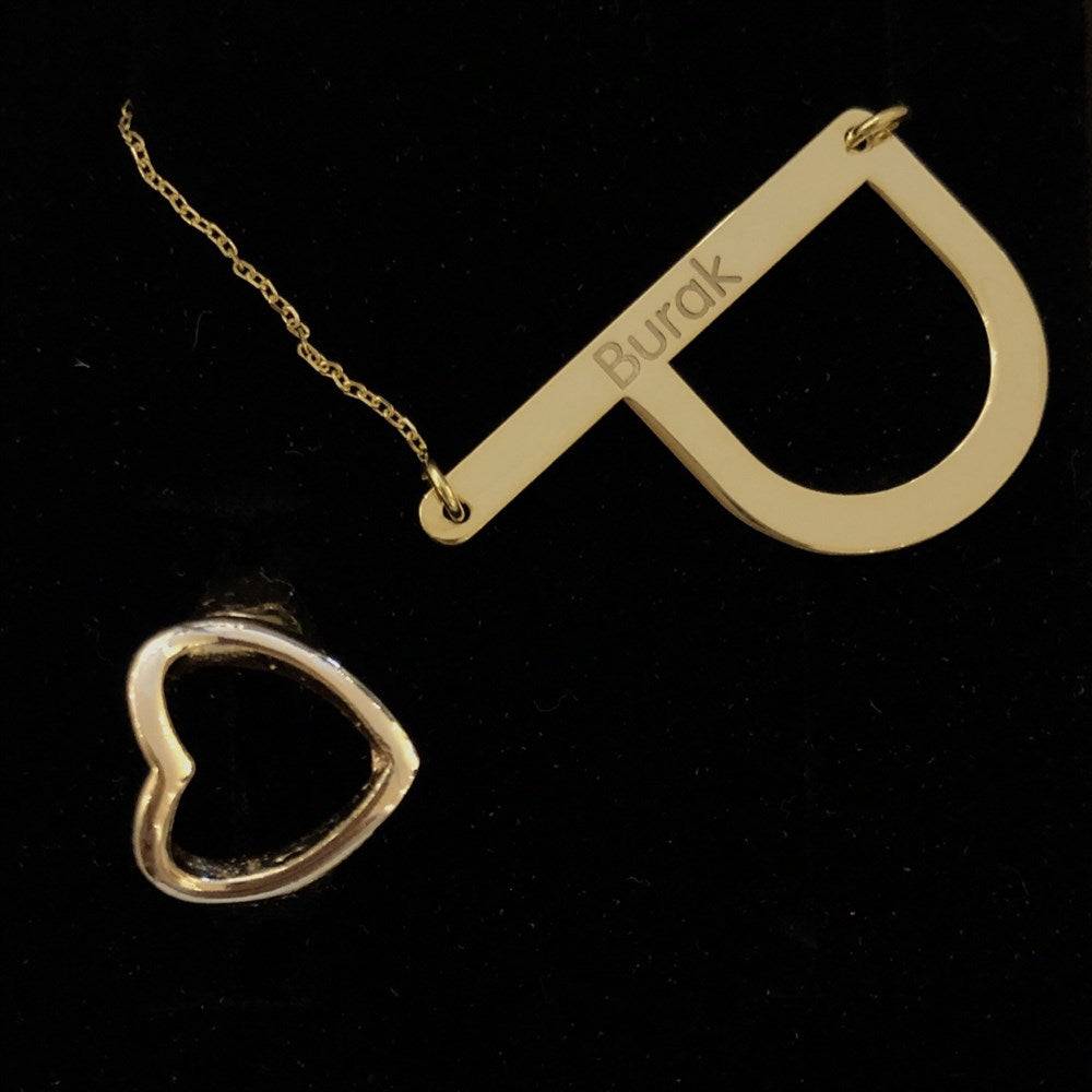 Kardelen BUCHSTABEN HALSKETTE BIG - 925 SILBER