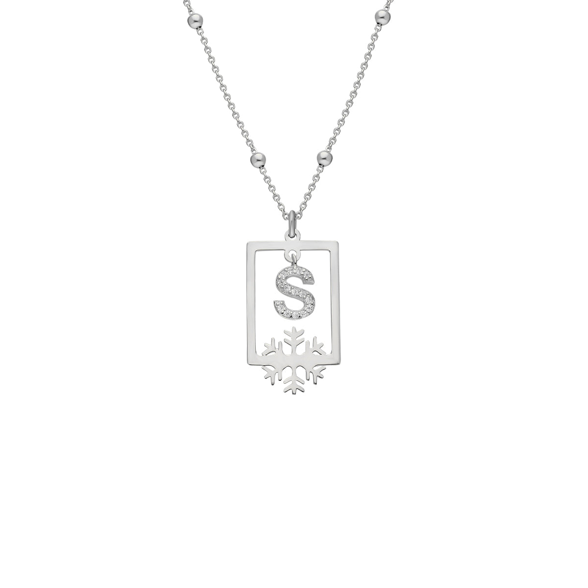 Kardelen Buchstabenkette Mit Ball Chain - 925 SILBER