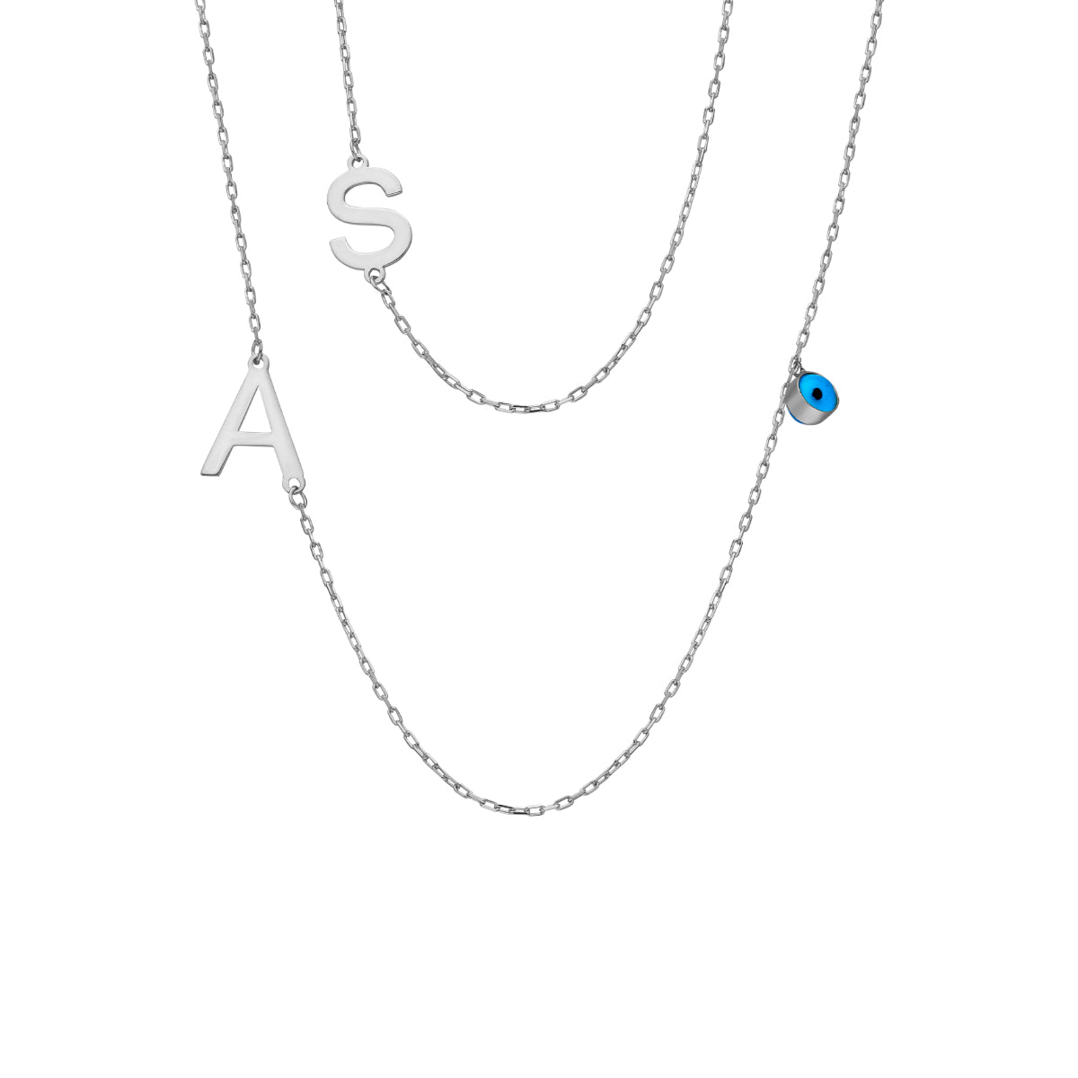 Kardelen Buchstabenkette Nazar 2er - 925 SILBER