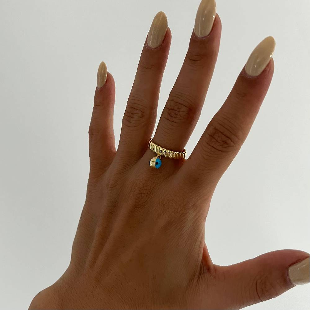 Kardelen Burma Nazar Ring - 925 SILBER