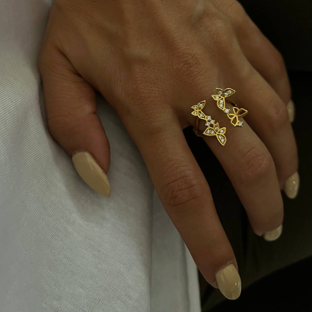 Kardelen Butterfly Ring Model2 - 925 SILBER