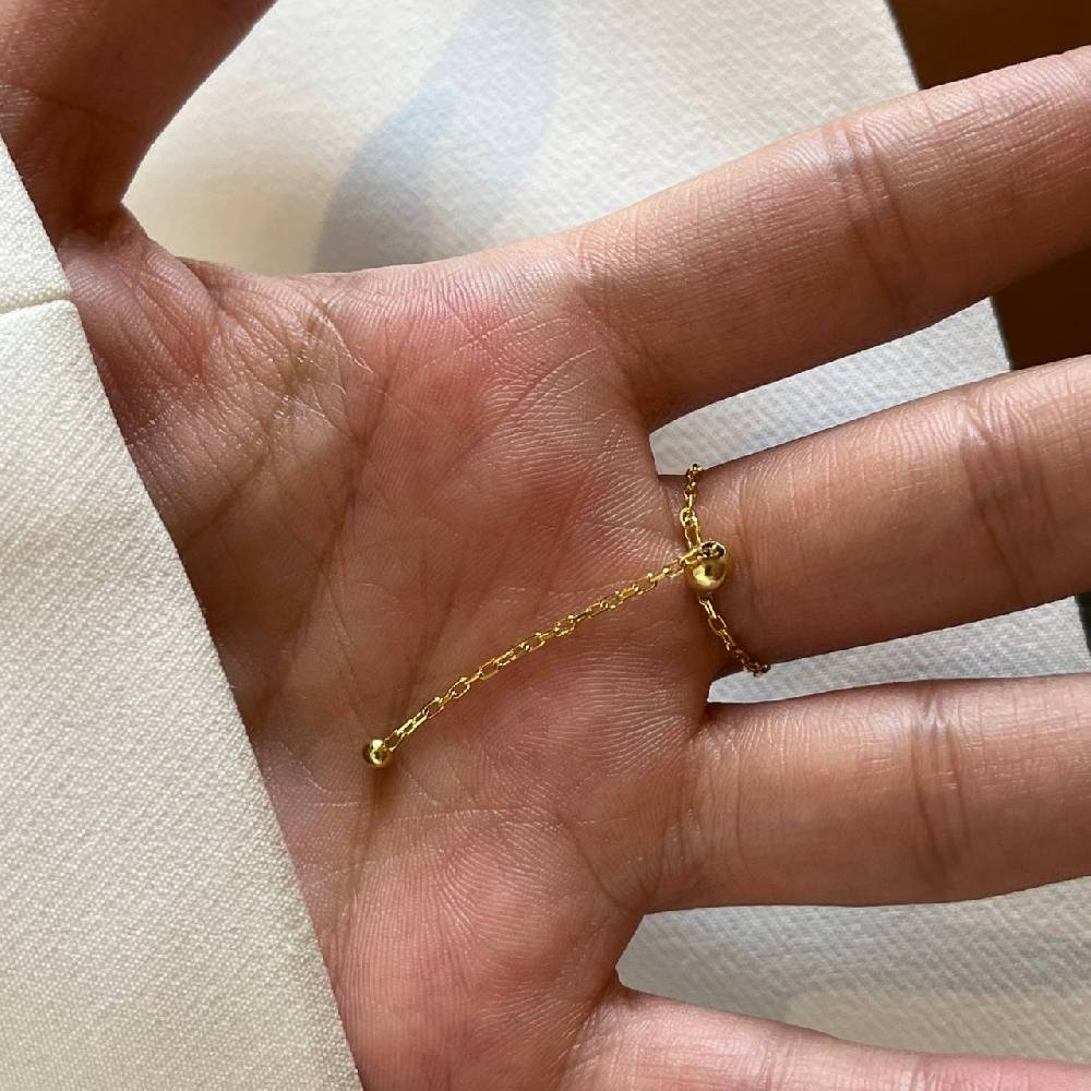 Kardelen CHAIN RING NAZAR ZIRKONIA - 925 SILBER