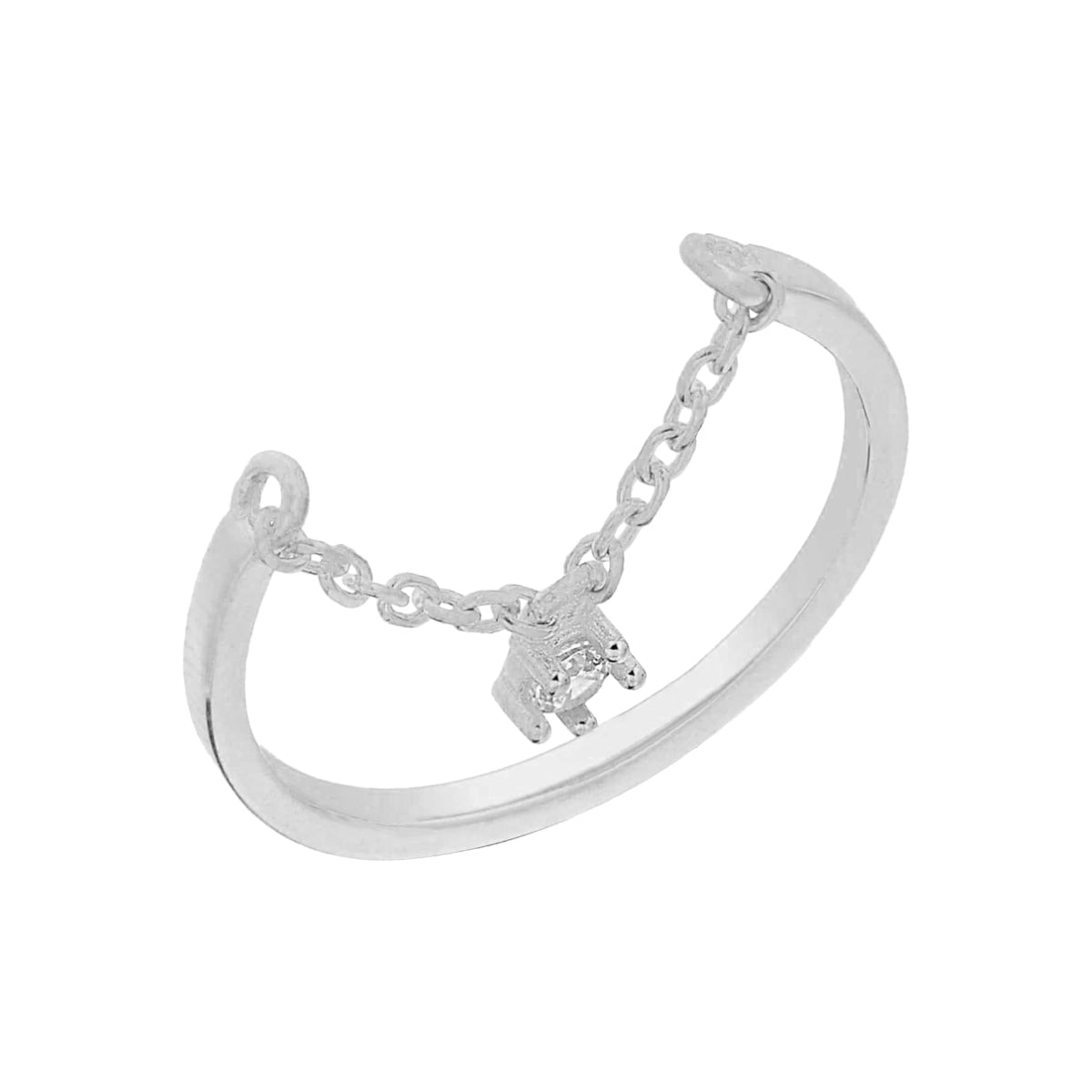 Kardelen Chain Zirkonia Ring - 925 SILBER
