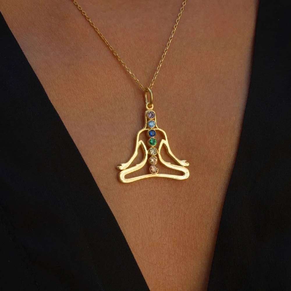 Kardelen CHAKRA NECKLACE - 925 SILBER