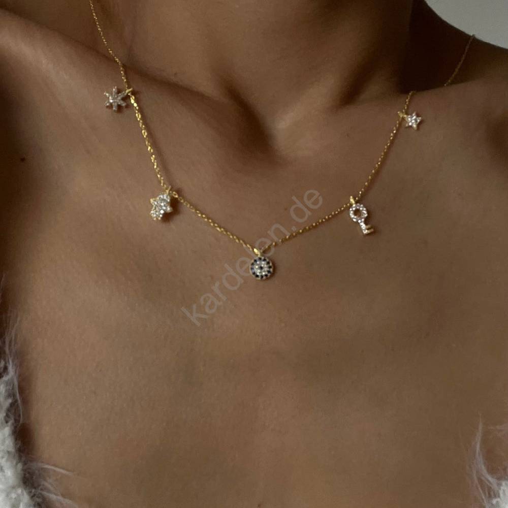 Kardelen Charm Halskette - 925 SILBER