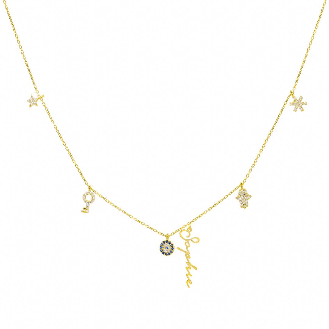 Kardelen Charm Signatur Halskette - 925 SILBER