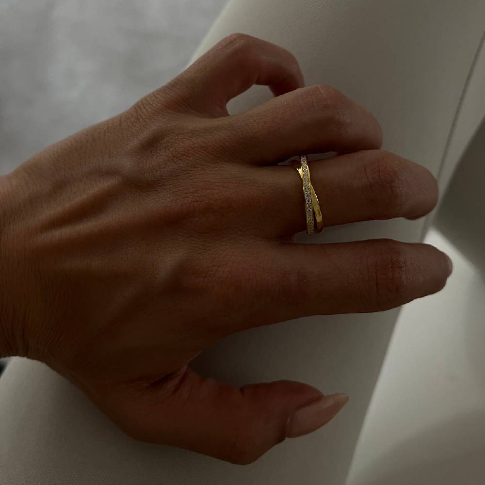 Kardelen Circle Zirkonia Ring - 925 SILBER