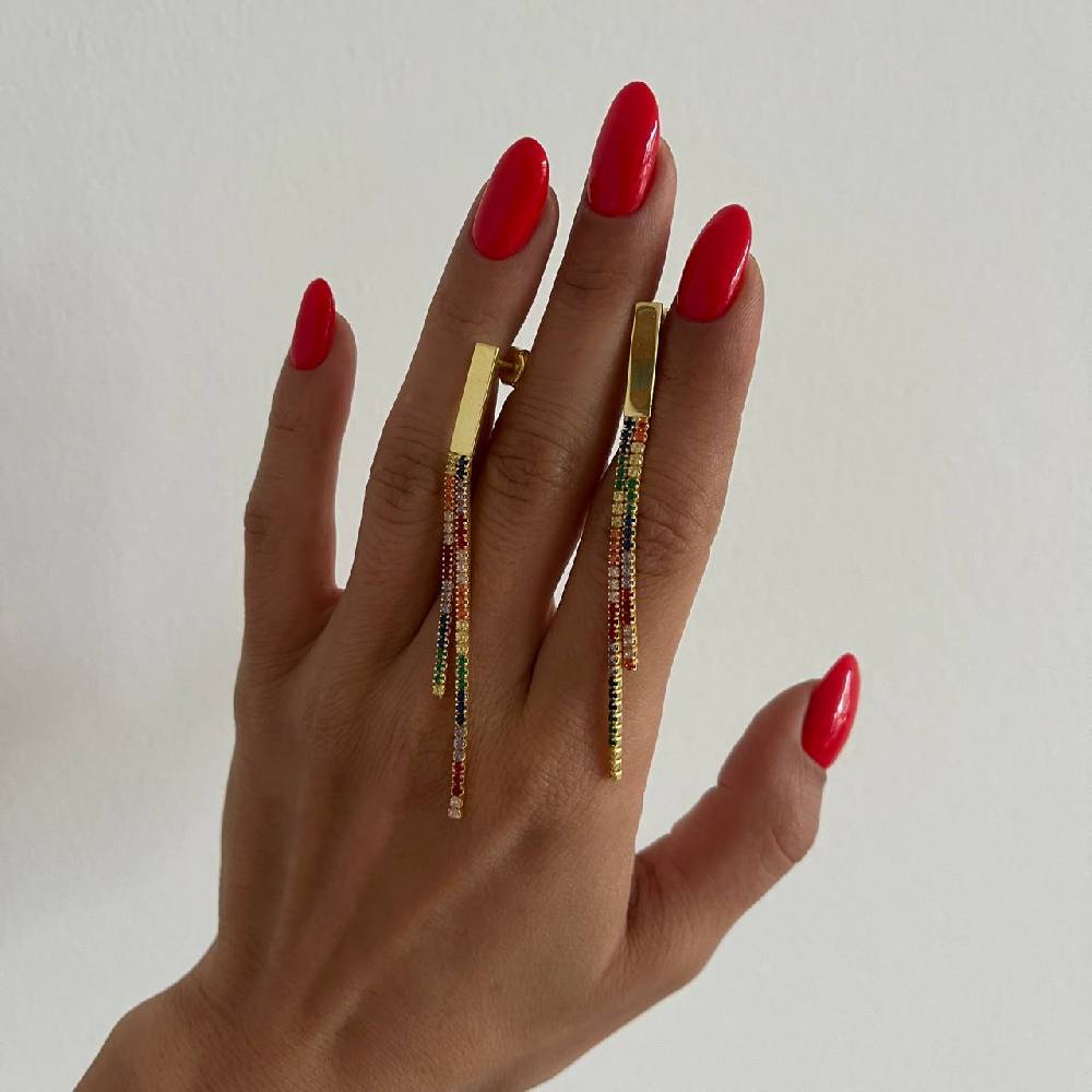 Kardelen Colorfull Oscar Ohrringe - 925 SILBER