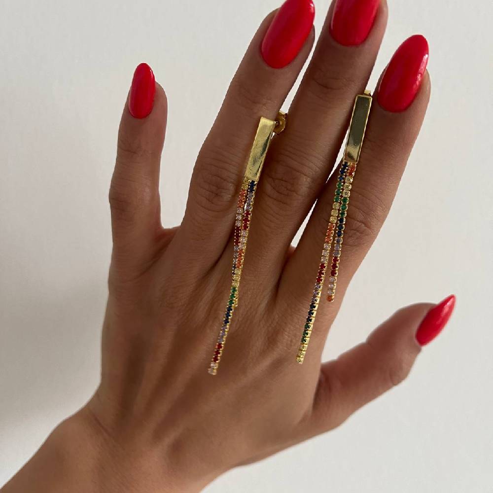 Kardelen Colorfull Oscar Ohrringe - 925 SILBER