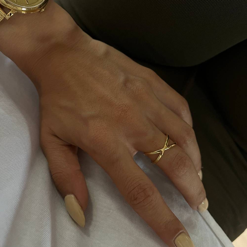 Kardelen Cross Ring - 925 SILBER