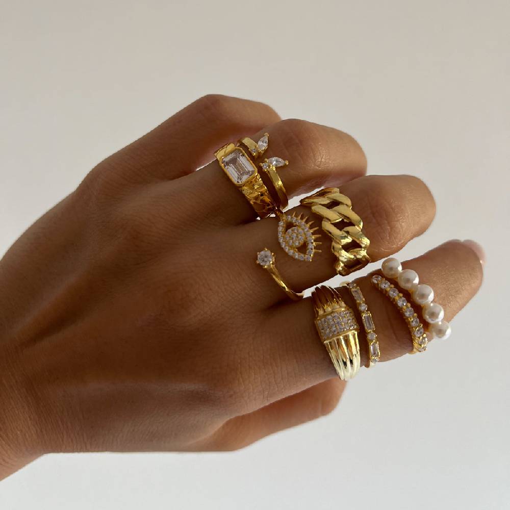 Kardelen Cuban Ring - 925 SILBER