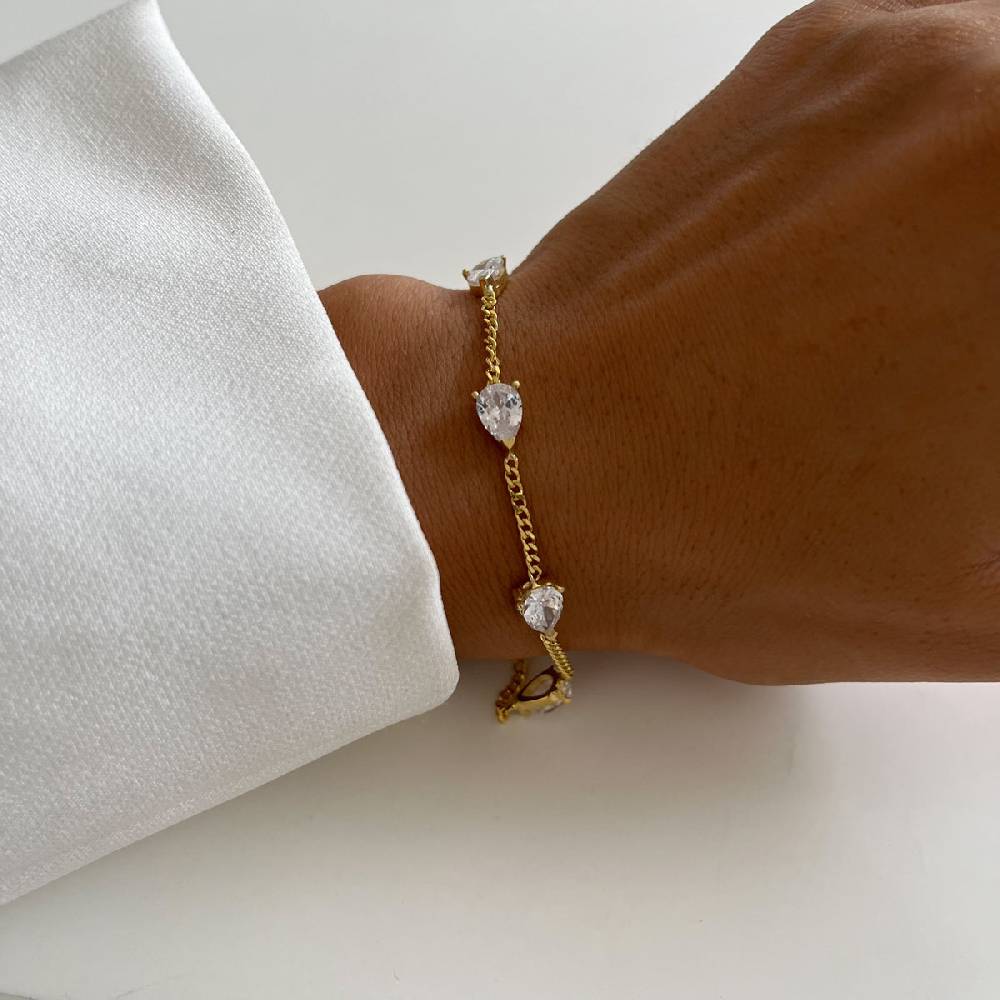 Kardelen Drop Armkette - 925 SILBER