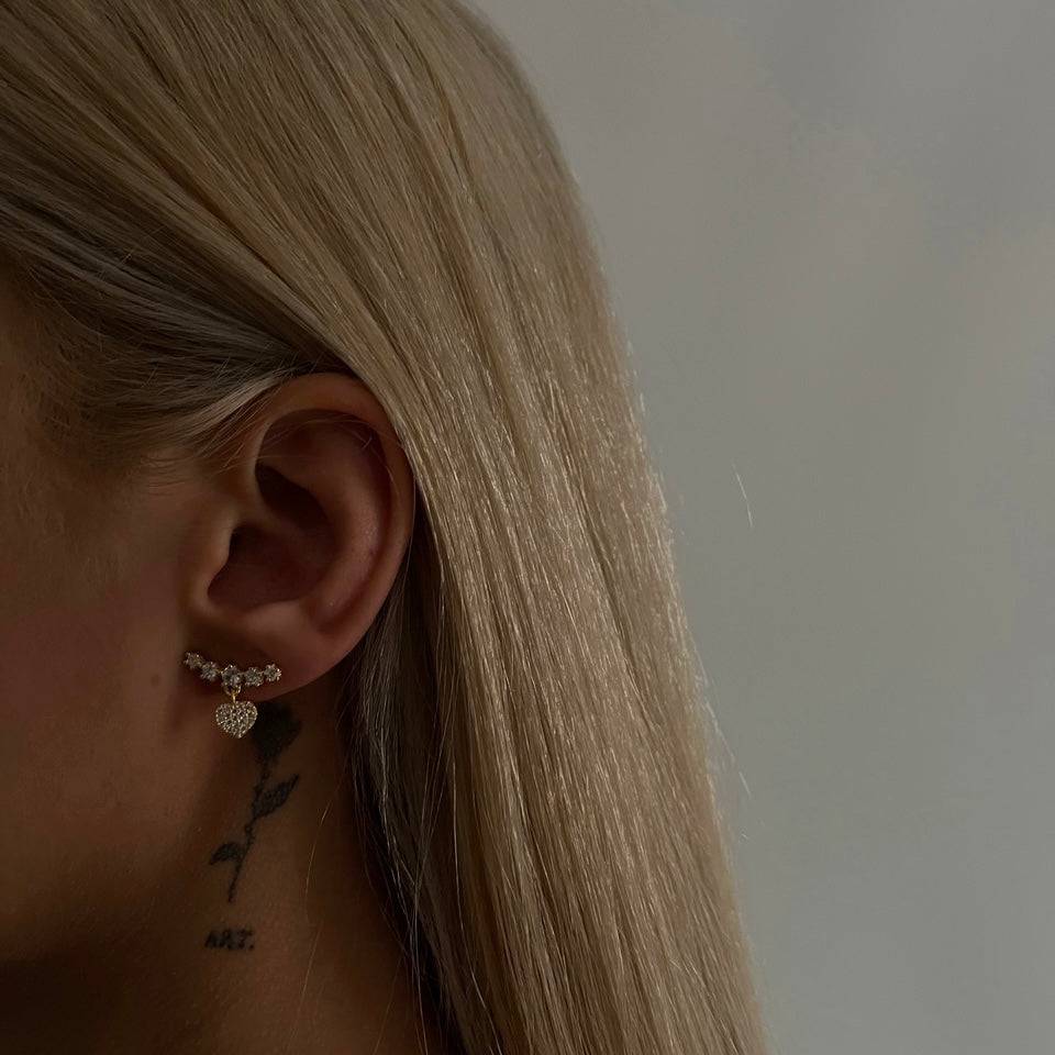 Kardelen ESTEE MIT HERZ OHRRING - 925 SILBER