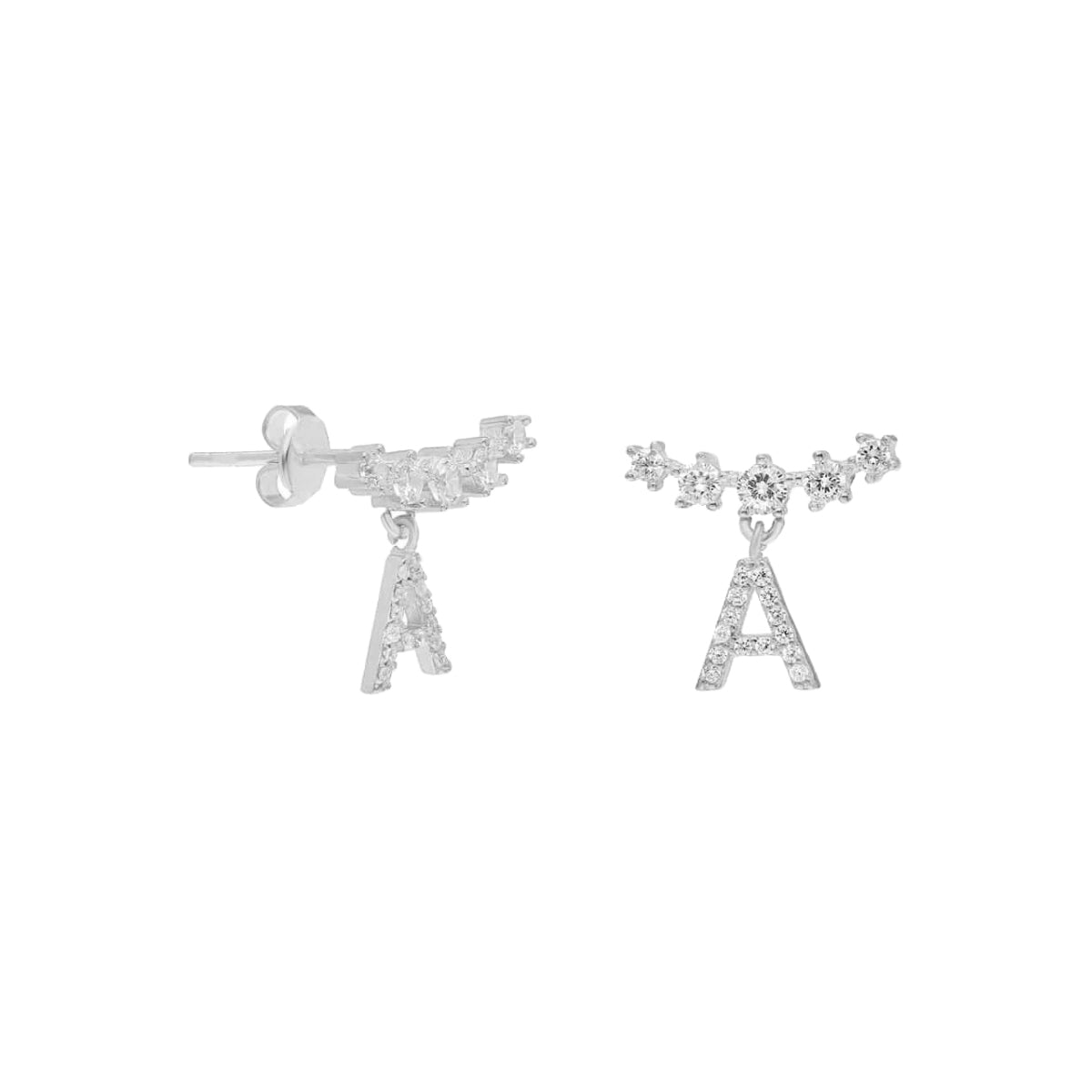 Kardelen Estee Mit Initialen Ohrring - 925 SILBER