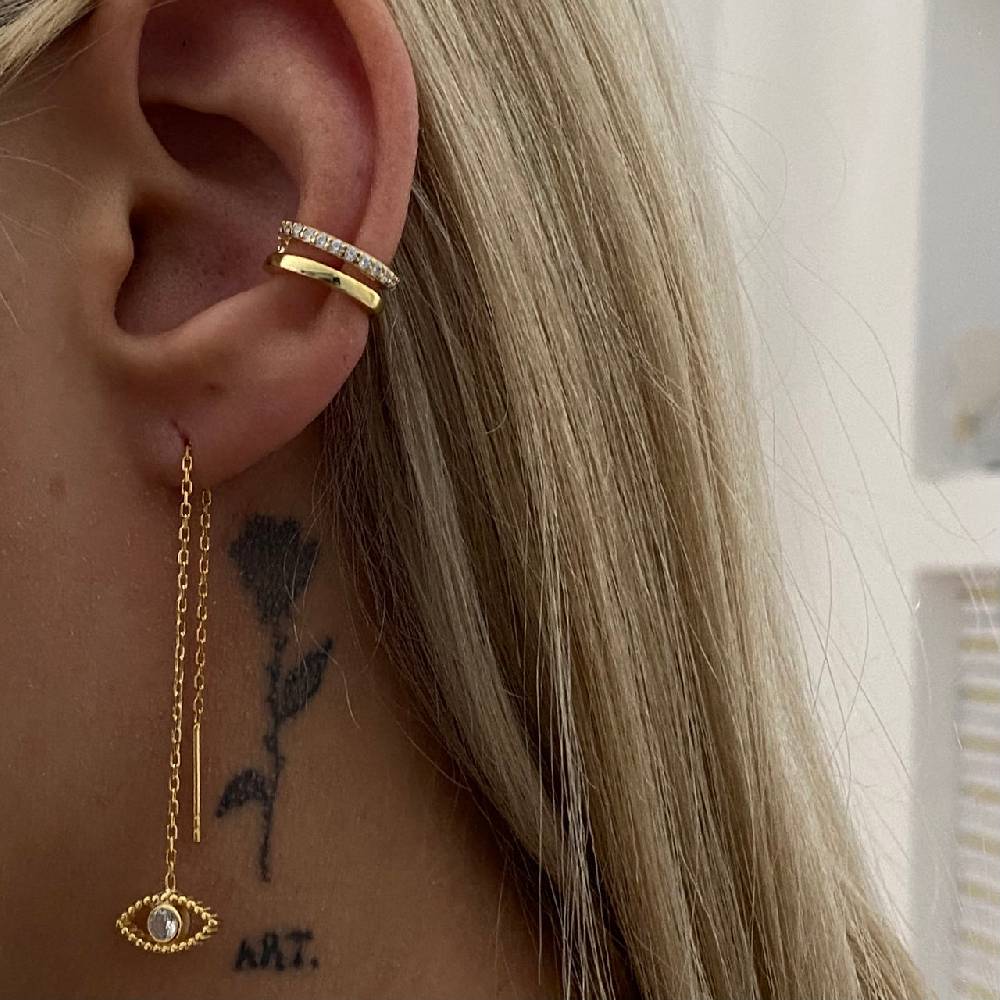 Kardelen Eye Earring Hängend Ohrring - 925 SILBER