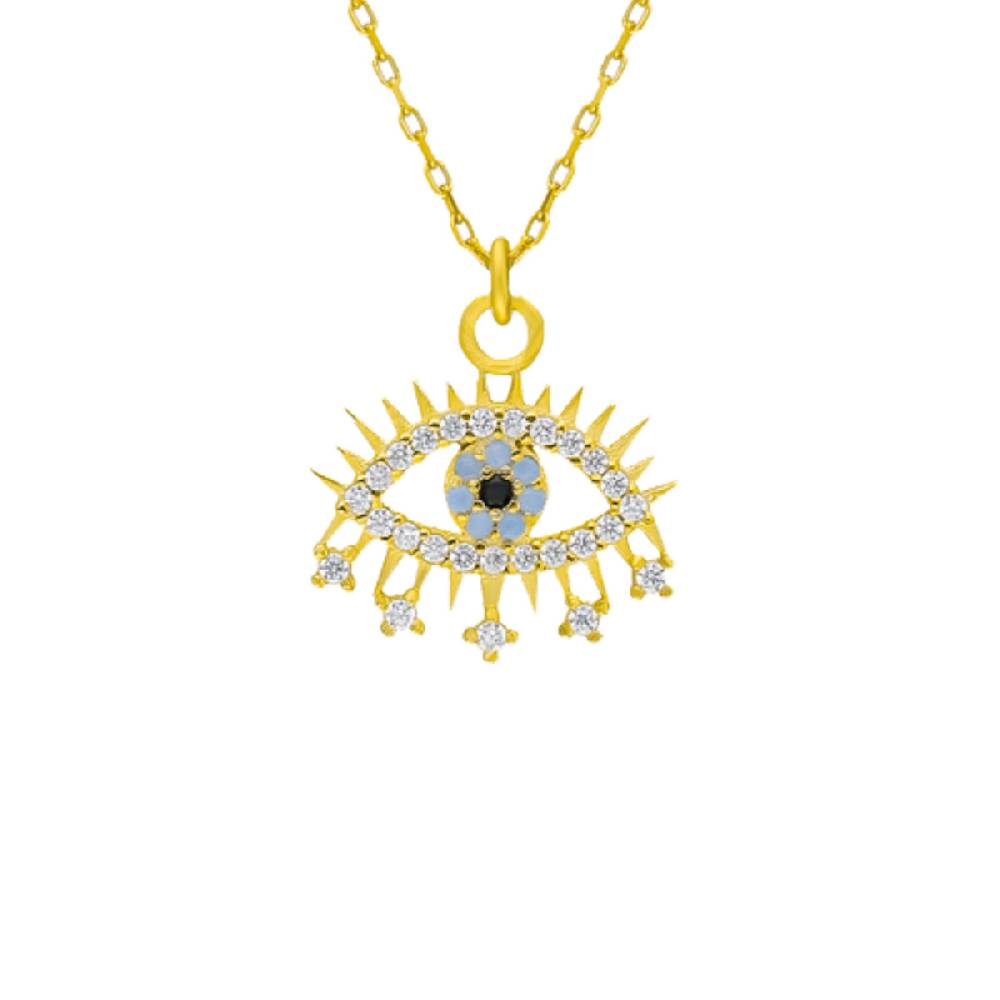 Kardelen Eye Effect Kette - 925 SILBER