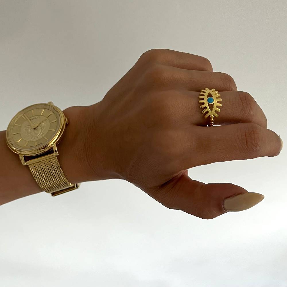 Kardelen Eye Ring - 925 SILBER