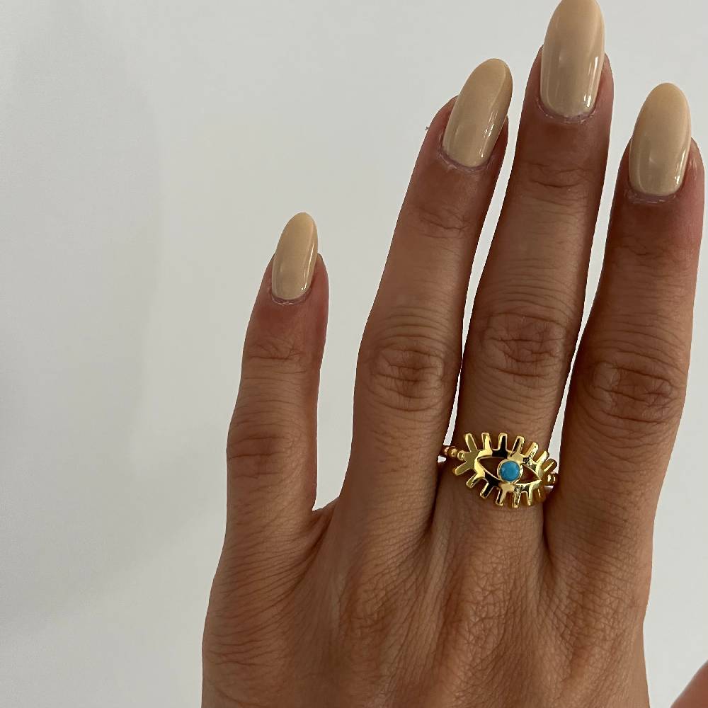 Kardelen Eye Ring - 925 SILBER