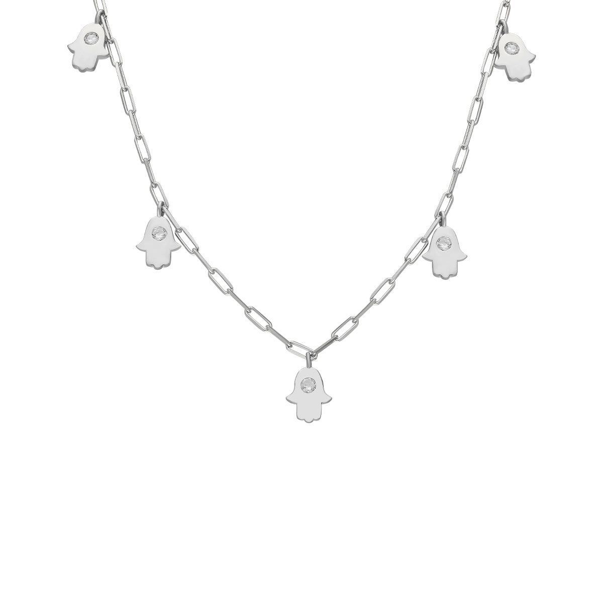 Kardelen Fatimas Hand Chocker Kette - 925 SILBER