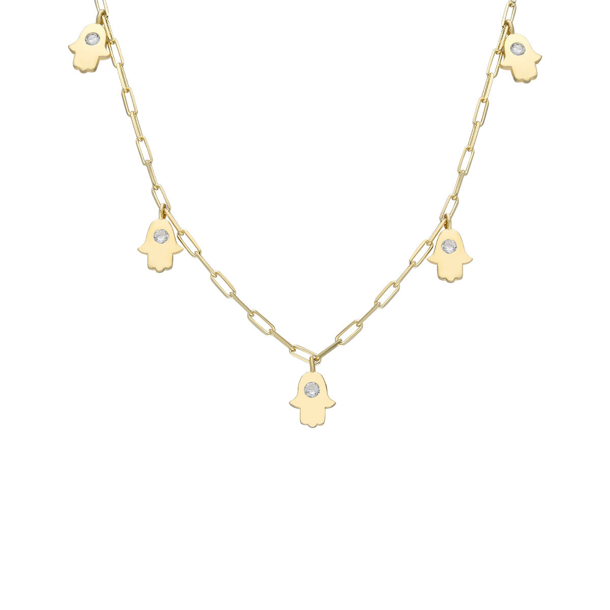 Kardelen Fatimas Hand Chocker Kette - 925 SILBER