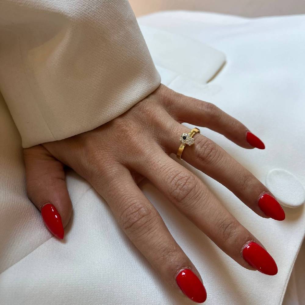 Kardelen Fatimas Hand Ring Zirkonia - 925 SILBER