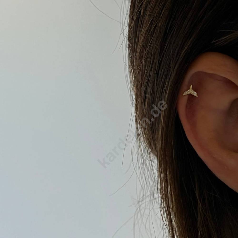Kardelen Fish Tail Piercing - 925 SILBER