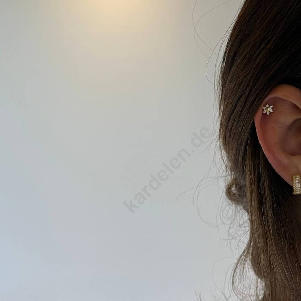 Kardelen Flower Piercing - 925 SILBER