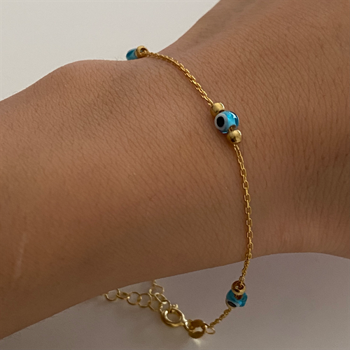 Kardelen Four Eye Nazar Armkette - 925 SILBER