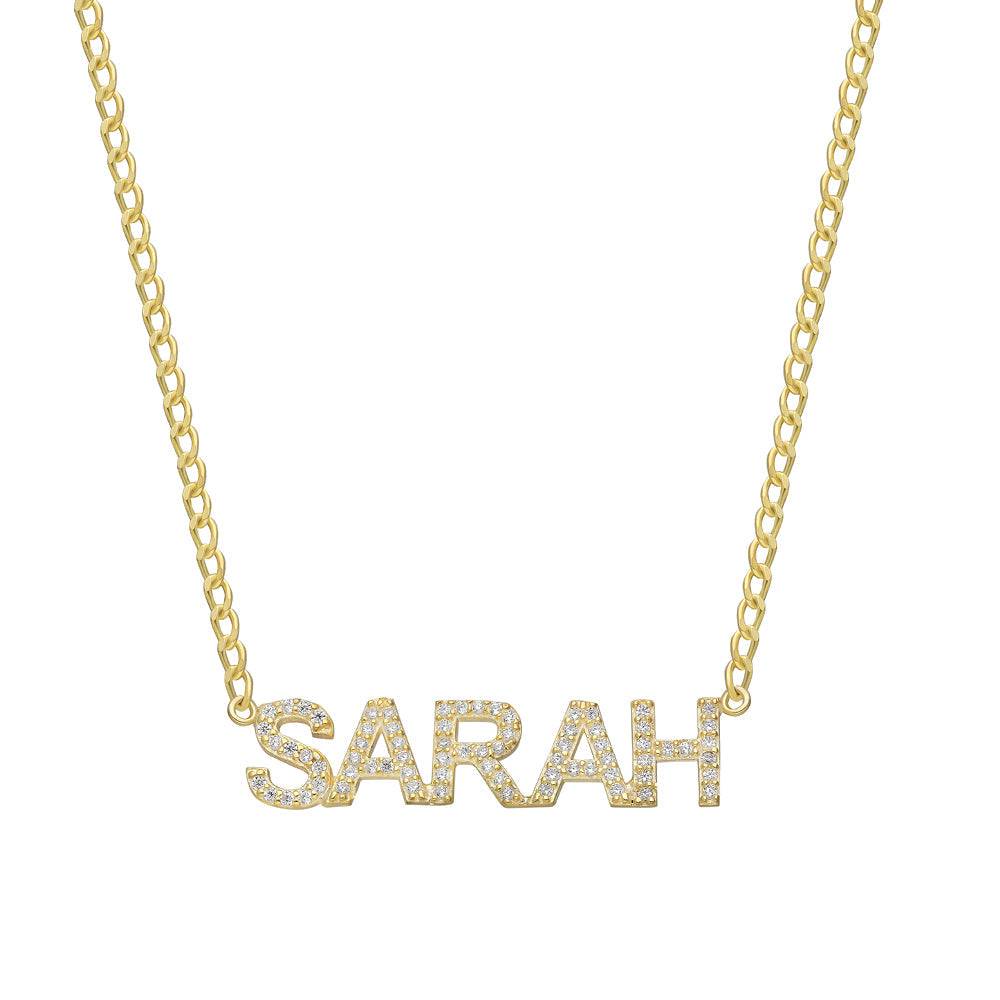 Kardelen Full Zirkonia Namenskette II - 925 SILBER