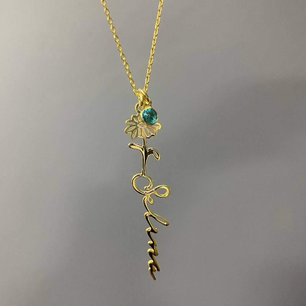 Kardelen Geburtsnamenskette - 925 SILBER