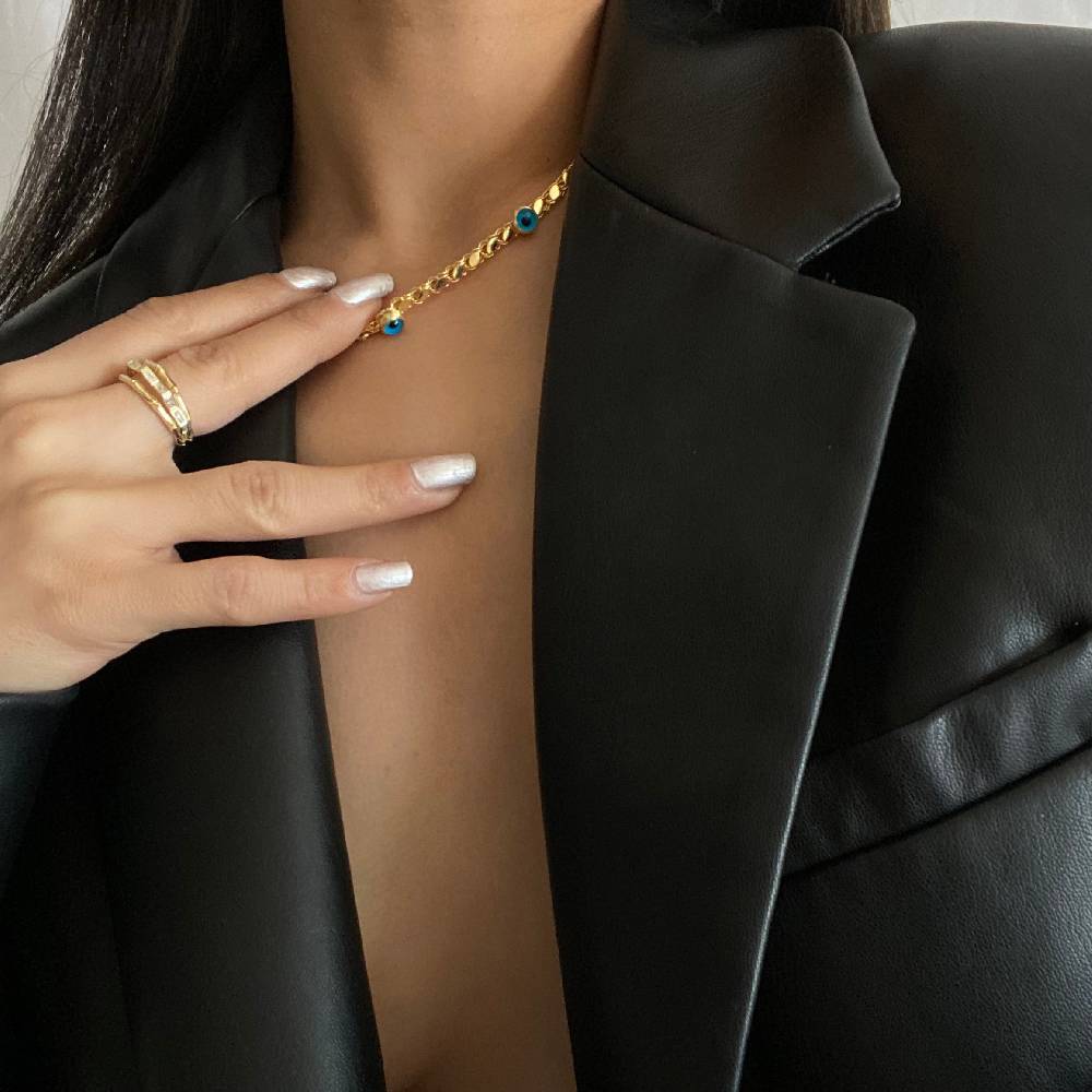 Kardelen Gersten X Nazar Halskette - 925 SILBER