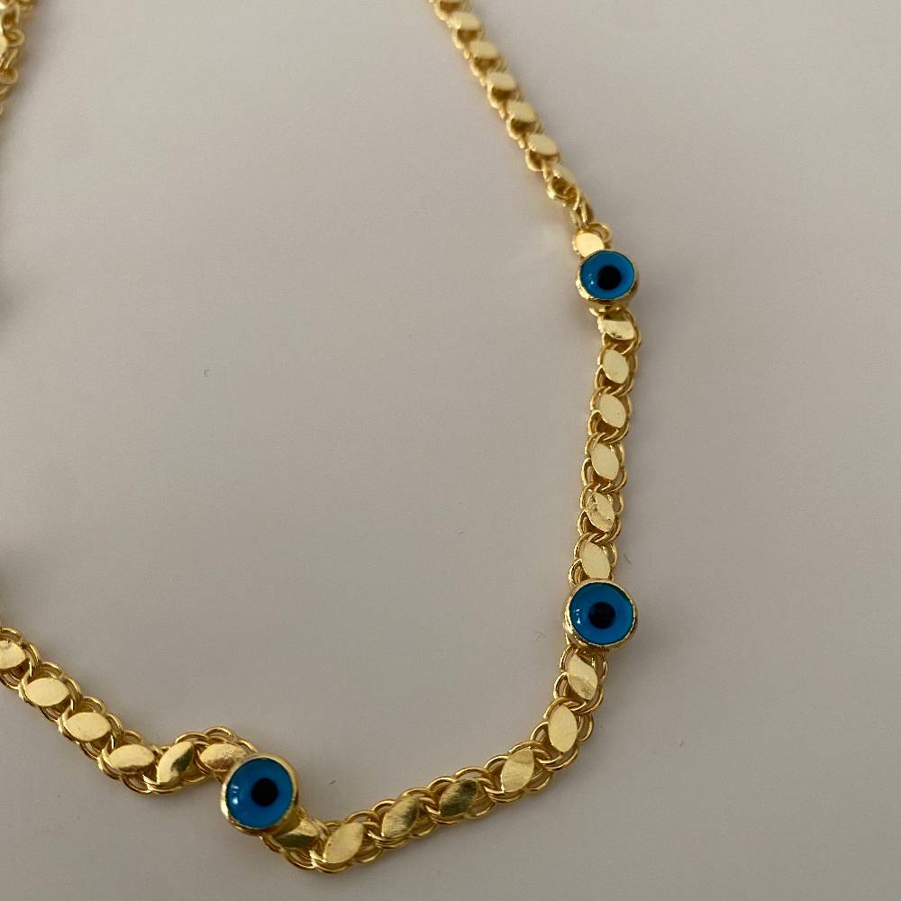 Kardelen Gersten X Nazar Halskette - 925 SILBER