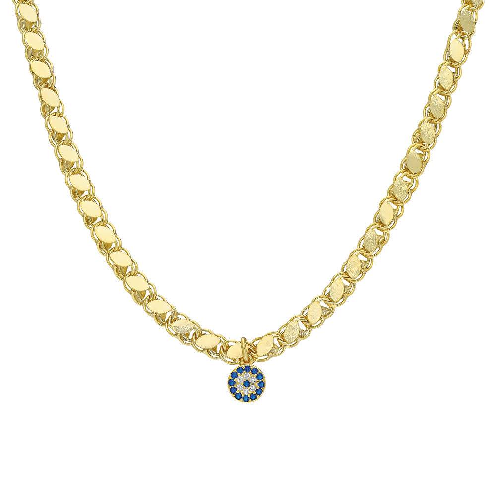 Kardelen GERSTENKETTE MIT NAZARSTEIN - 925 SILBER