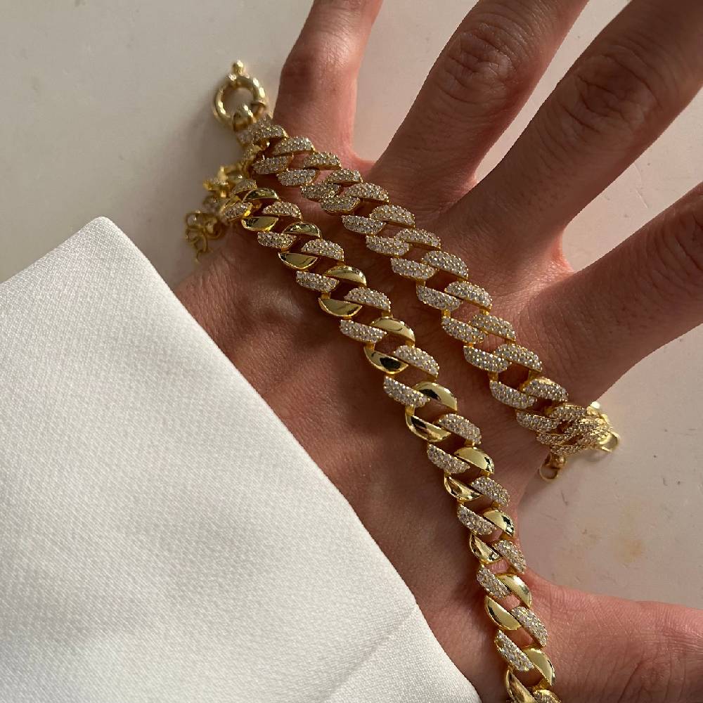 Kardelen Gourmet Zirkonia Armkette - 925 SILBER