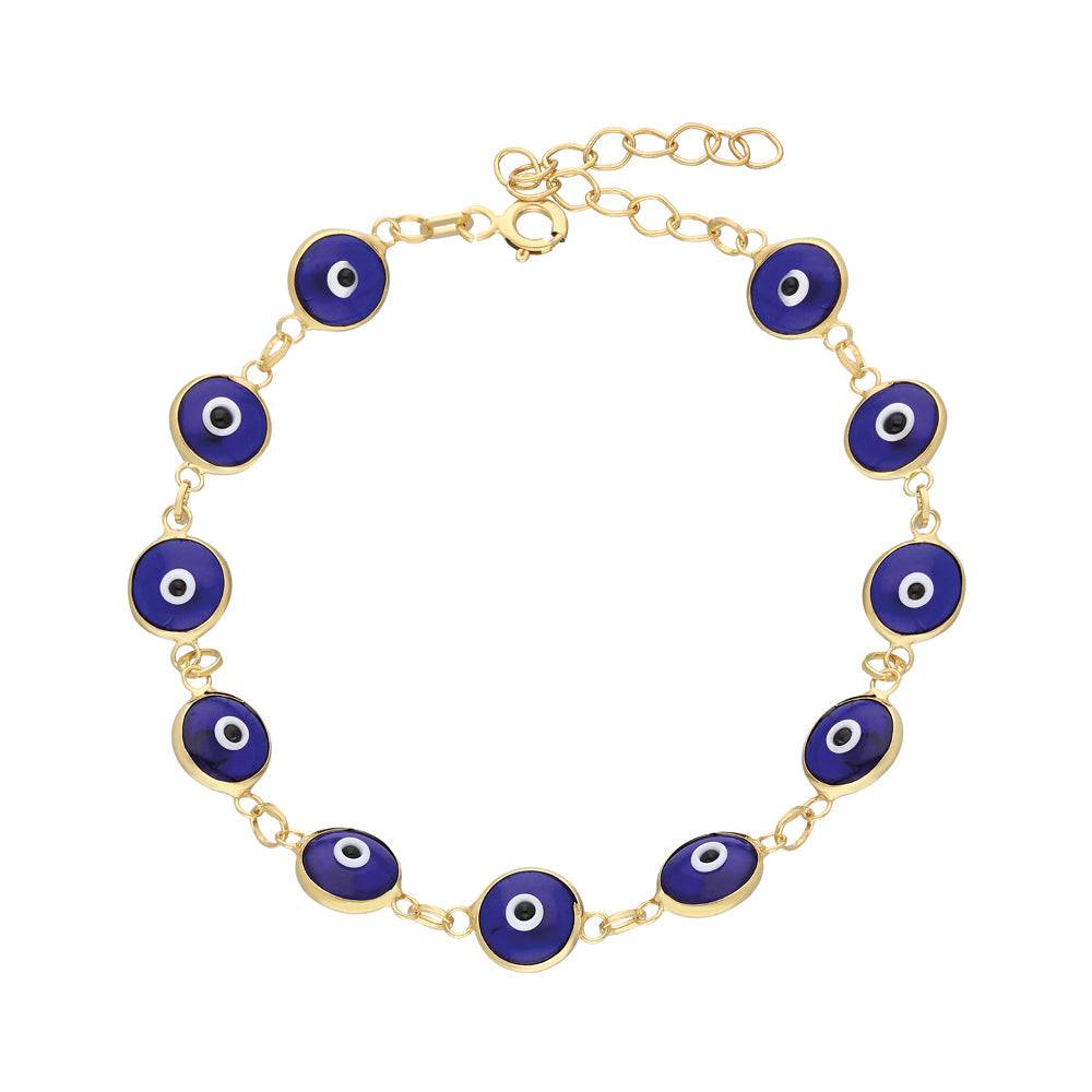 Kardelen Grande Blue Nazar Armkette - 925 SILBER