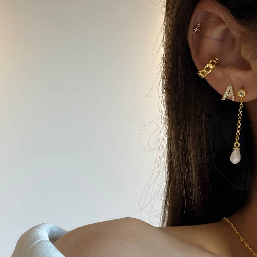 Kardelen Hängend Ohrringe Mit Perlen - 925 SILBER