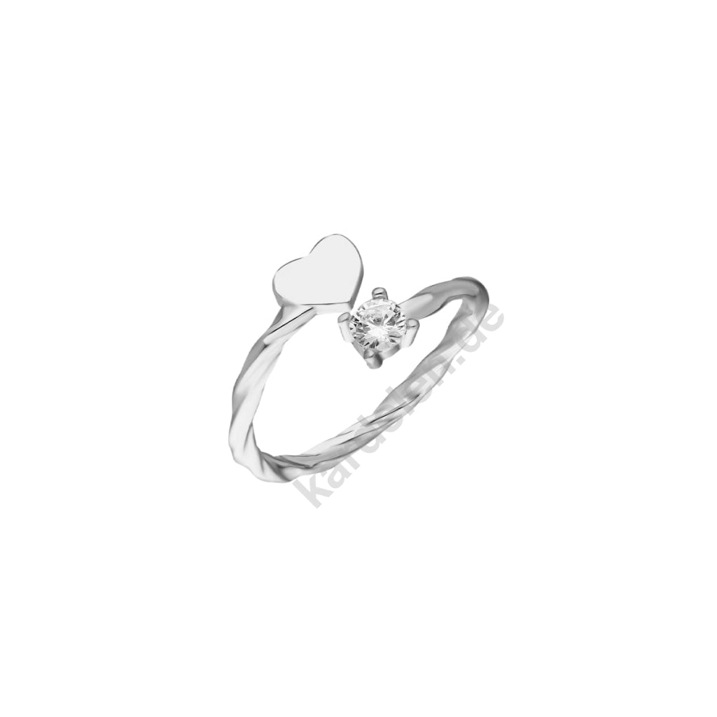 Kardelen Heart Diamond Ring - 925 SILBER