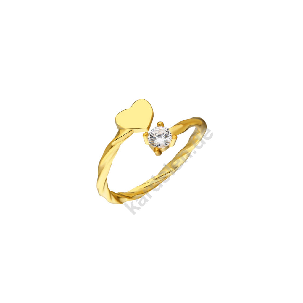 Kardelen Heart Diamond Ring - 925 SILBER