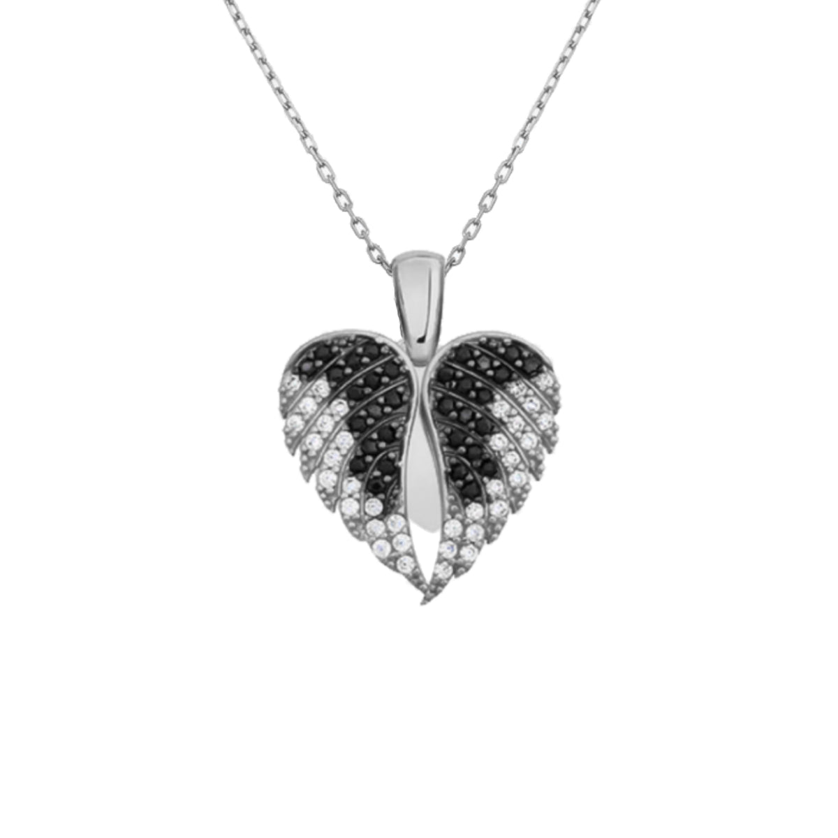 Kardelen Herz & Flügel Gravurkette - 925 SILBER